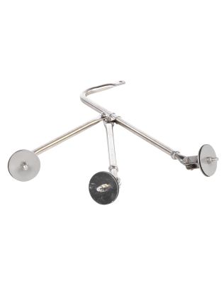 Adjustable, 16.5-22.5 x 0.625 in., Universal Fender Bell Mount Bracket, Silver Steel Tripod Bracket