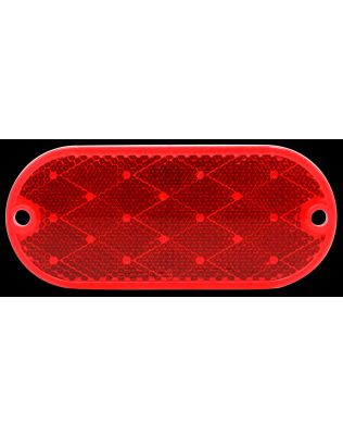 Oval, Red, Reflector, 2 Screw, Bulk