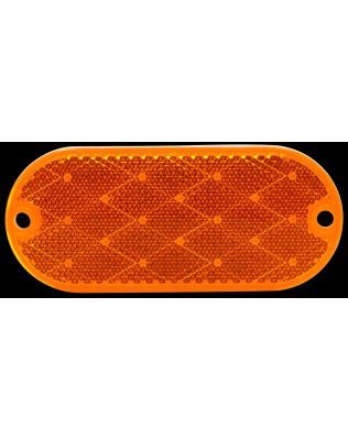 Oval, Yellow, Reflector, 2 Screw, Bulk