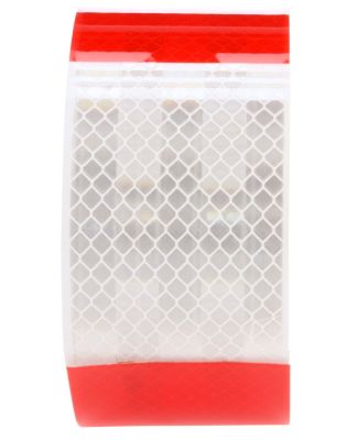 Red/White Reflective Tape, 2 in. x 18 in., Bulk