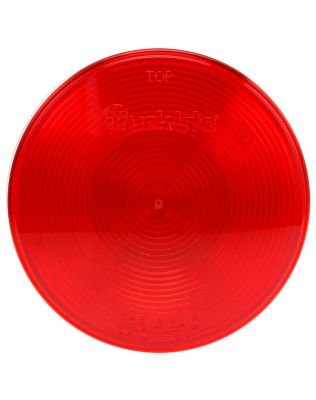 Round, Red, Polycarbonate, Replacement Lens for Front, Rear Lighting (40302R, 40318R), Snap-Fit, Bulk