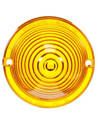 Round, Yellow, Acrylic, Replacement Lens for M/C Lights (26760Y), 2 Screw