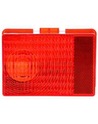 Rectangular, Red/Clear, Acrylic, Replacement Lens for Lights (80317R, 80318R), Snap-Fit