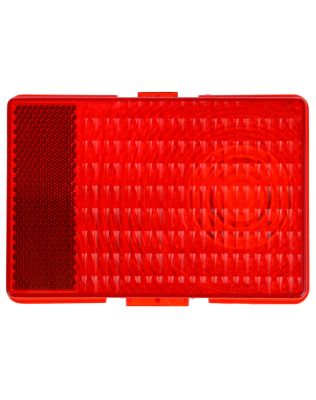 Rectangular, Red, Acrylic, Replacement Lens for Lights (80317R, 80318R), Snap-Fit