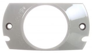 10 Series, Deflector Mount, 2-1/2 in Diameter Lights, Used In Round Shape Lights, Gray Polycarbonate, 2 Screw Bracket Mount