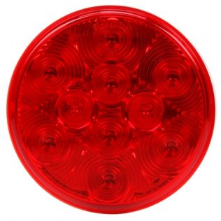 LED SIGNAL STAT S/T/T 4&quot; ROUND 10 DIODE LAMP, RED