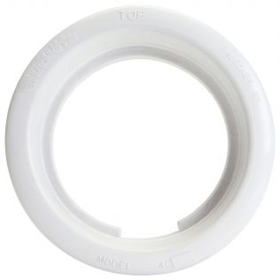 Open Back, White PVC, Grommet for 40, 44 Series and 4 in. Lights, Round