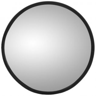 Signal-Stat, 4 in., Black Plastic Stick-On Convex Mirror, Round, Universal Mount