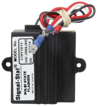 Signal-Stat, 20 Light Heavy-Duty Solid-State, Plastic Flasher Module, 80-100fpm, 24V, Hardwired, Spade Terminal/Fork Terminal