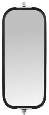 Pyramid Style, 7 x 16 in., West Coast Mirror, White Stainless Steel