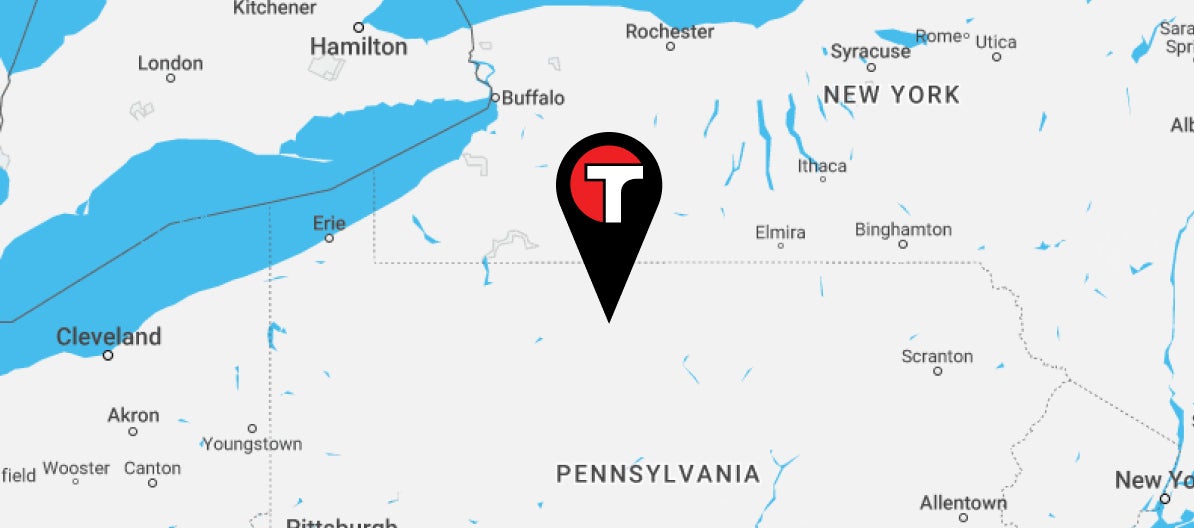 Map Showing Coudersport, PA